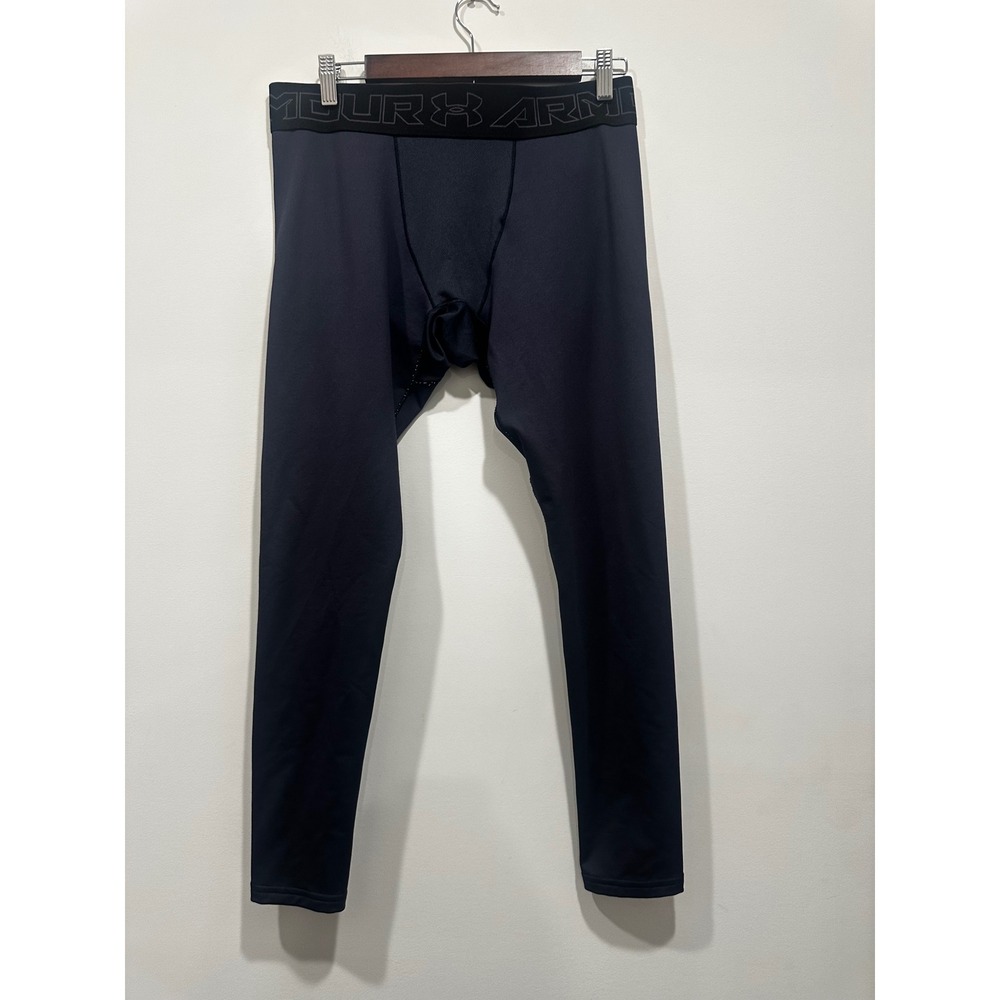 Under Armour ColdGear Mens Compression Leggings XL Navy Blue Base Layer Pants
